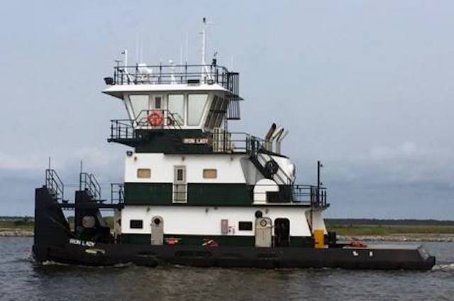 towboat out on the sea