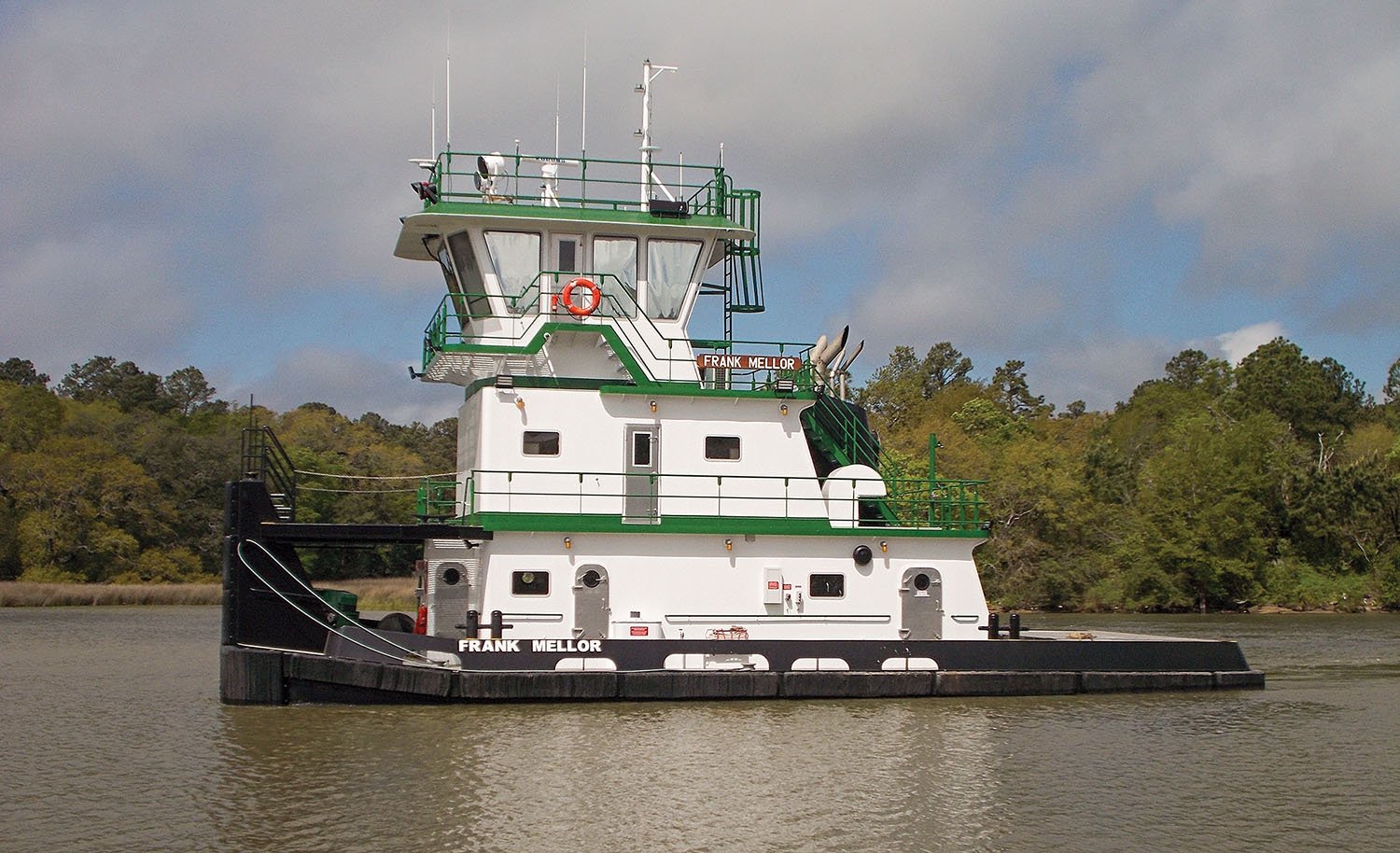 frank mellor towboat on the water