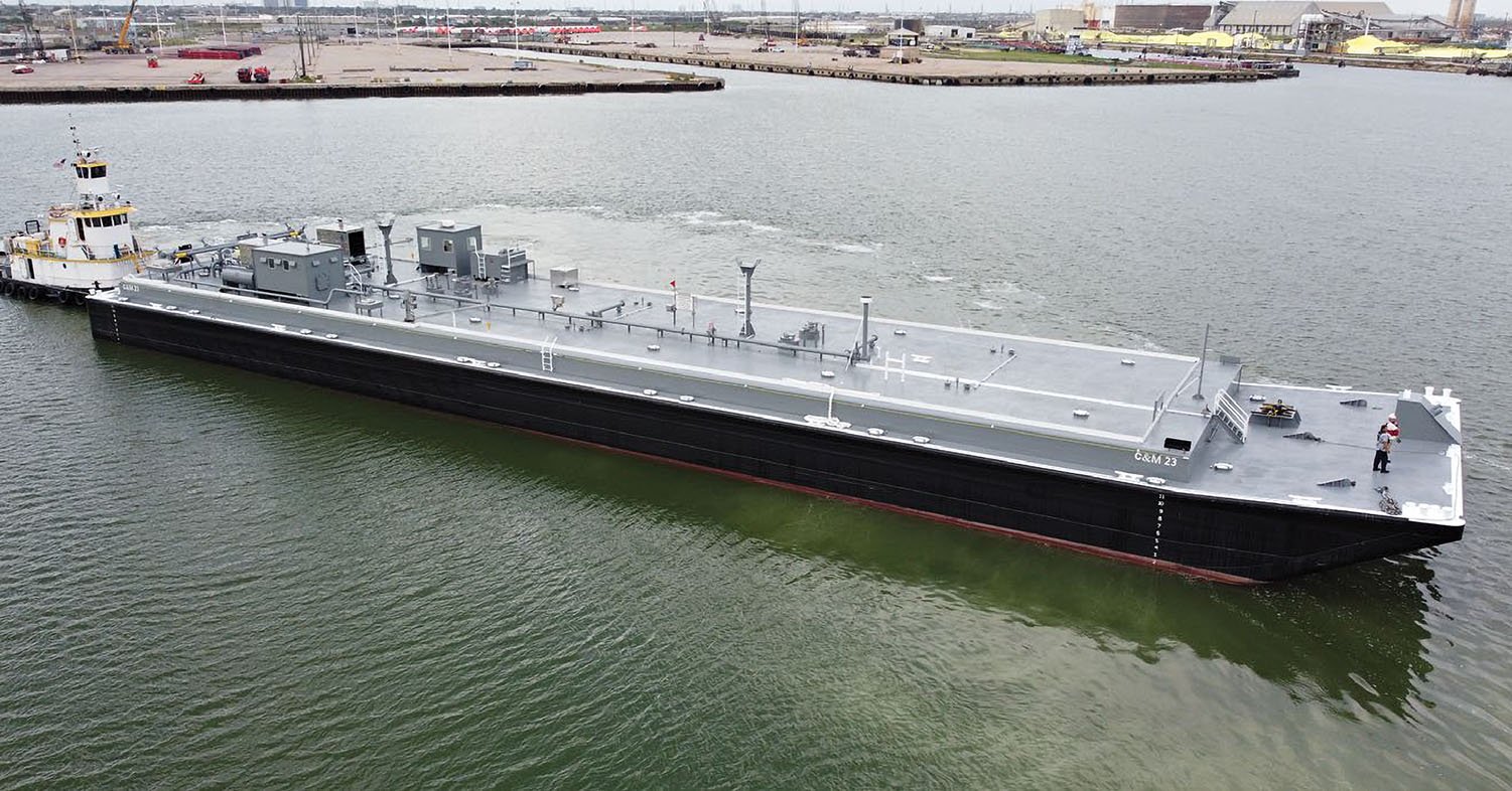 23,000-barrel tank barge built by Southwest Shipyard L.P. of Houston, Texas